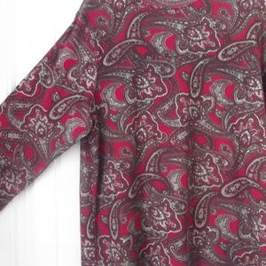 Karen Scott Women's Long Sleeve Tee Paisley